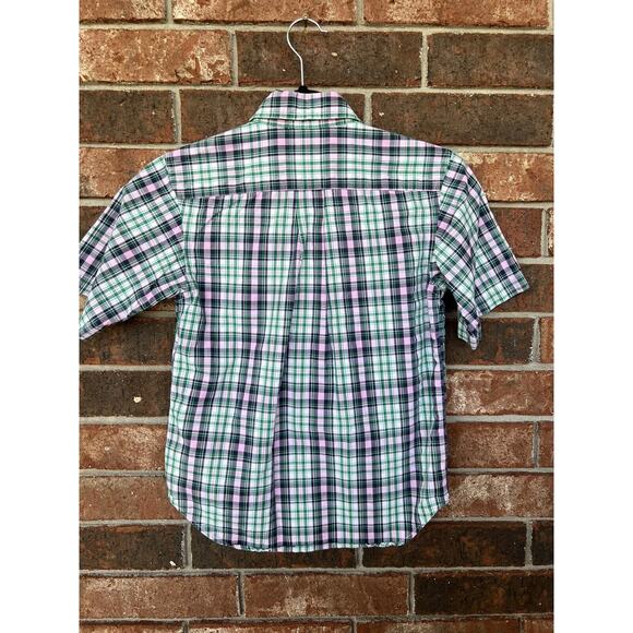 Ralph Lauren Button Up Shirt Boys Size S 8/10 Multicolor Plaid Short Sleeve - Picture 3 of 7